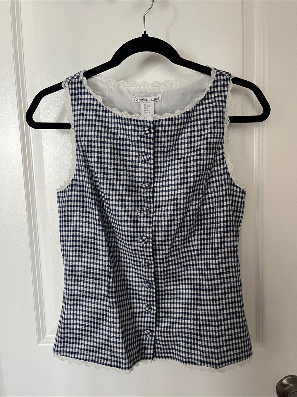 NWT Christian Lacroix Gingham top